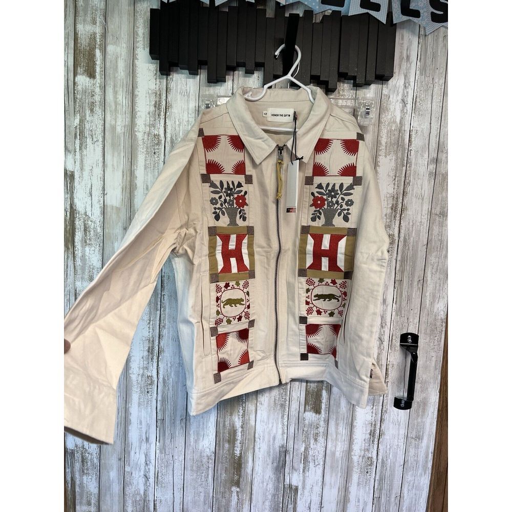 Honor The Gift Women's Hawthorne Patchwork Embroidered Canvas Box‎ Fit Jacket